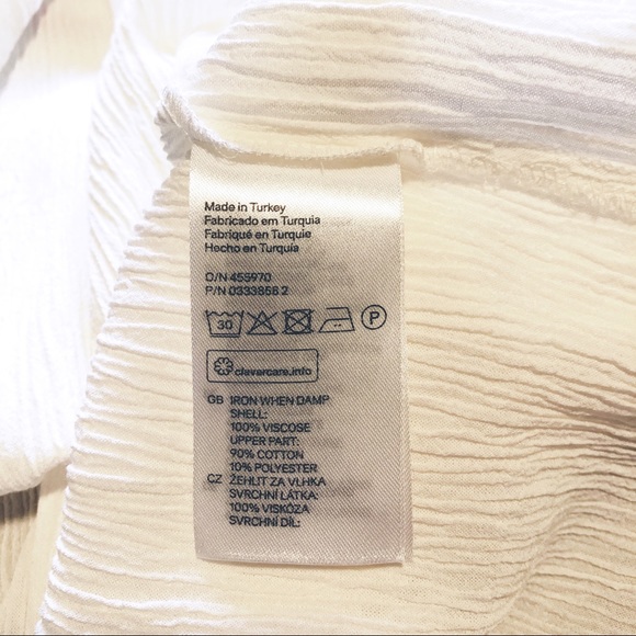 H&M ivory embroidered racer back tank top 4 - Picture 6 of 8